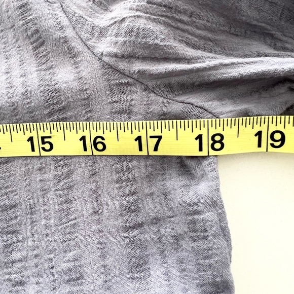 Anthro Grade & Gather Lavender Ruffle Peplum Boho Open Front Blouse M - Picture 6 of 10